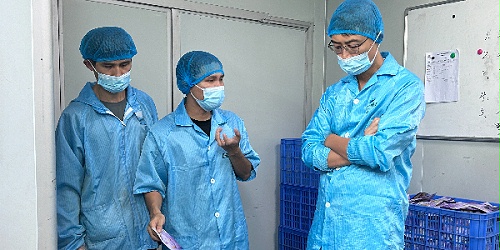 近日谢总莅临速盈娱乐坚果加工厂参观每日坚果生产流程